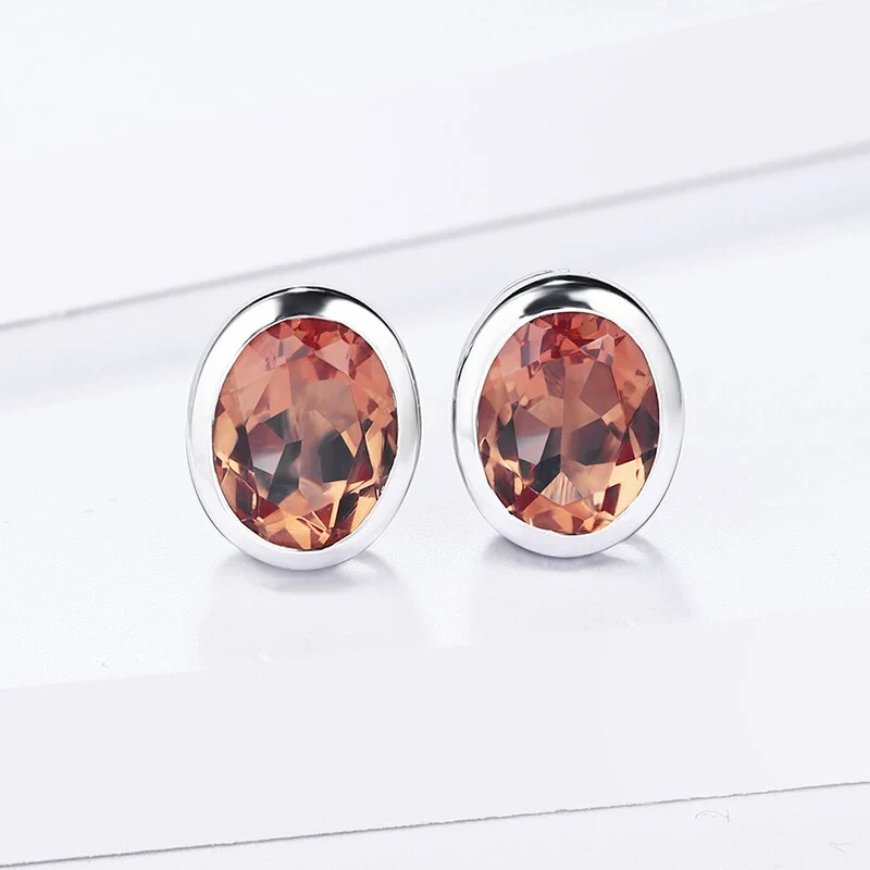 Zultanite stud earrings oval cut