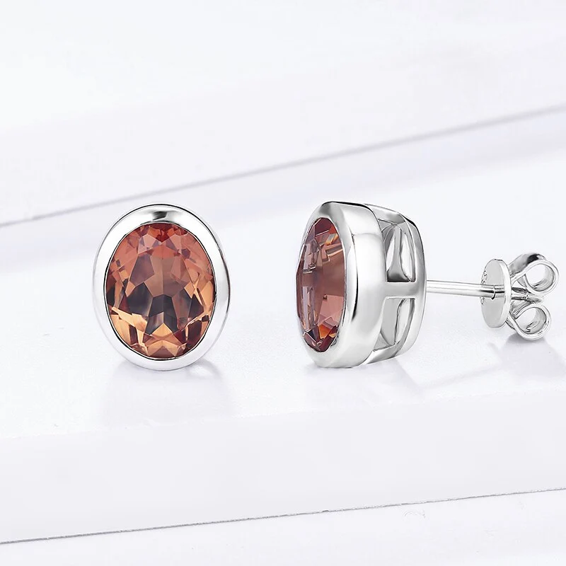 Zultanite stud earrings oval cut