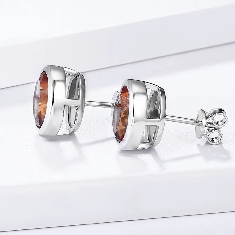 Zultanite stud earrings oval cut