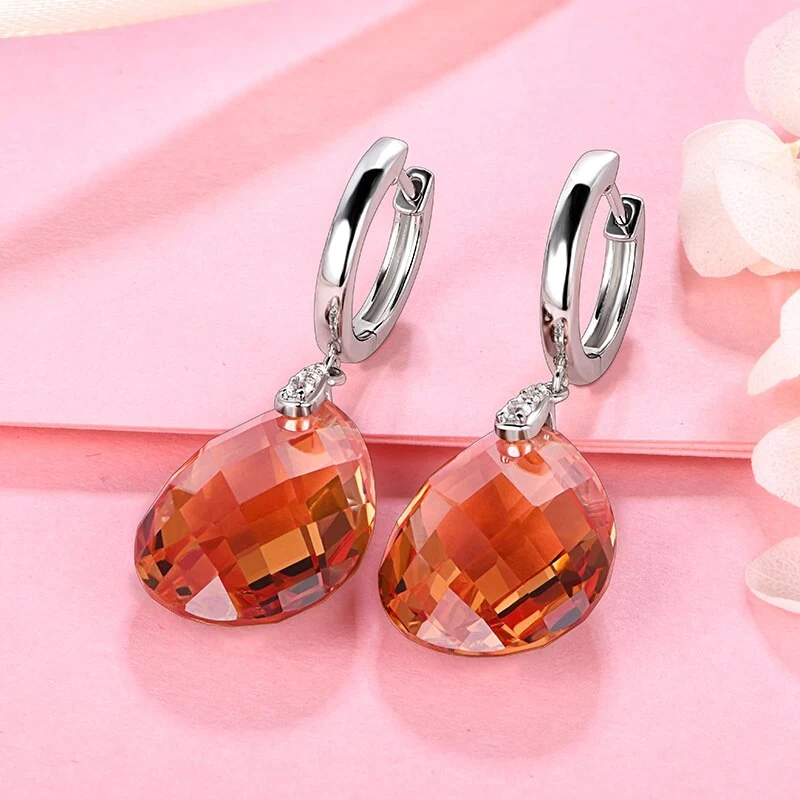 Zultanite gemstone earrings dangle earrings color change