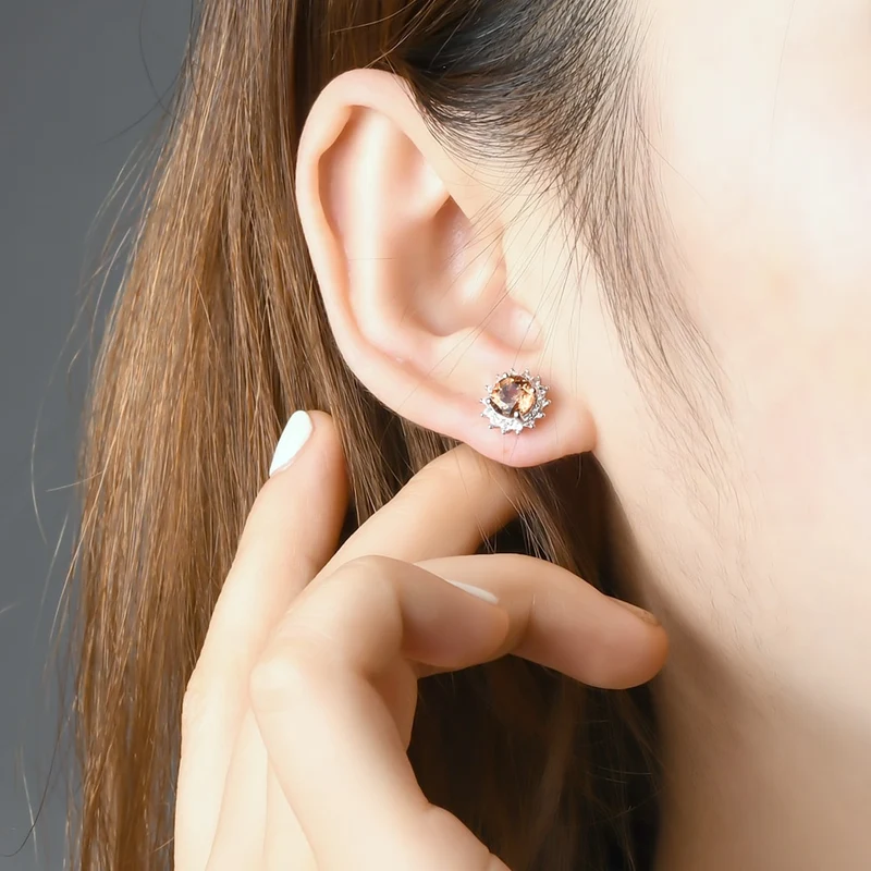 Zultanite earrings sterling silver vintage style