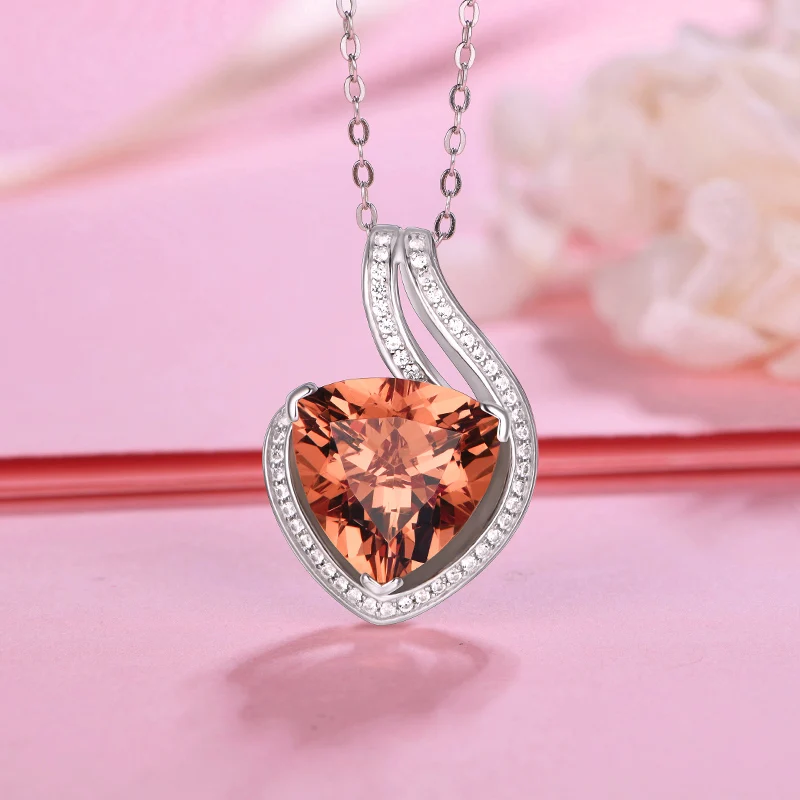 Zultanite necklace heart-shaped