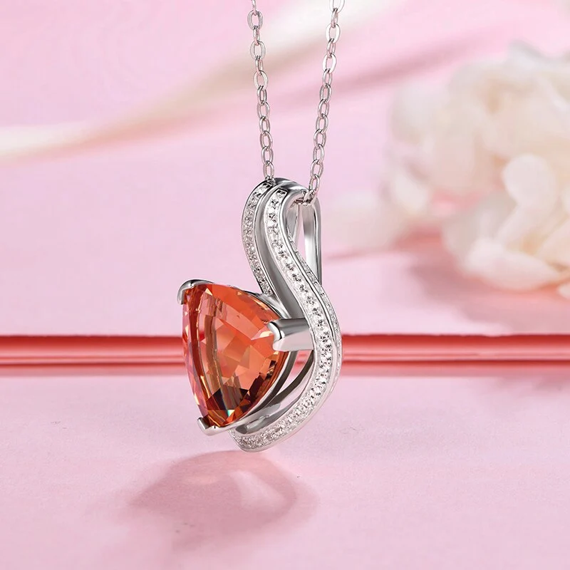 Zultanite necklace heart-shaped