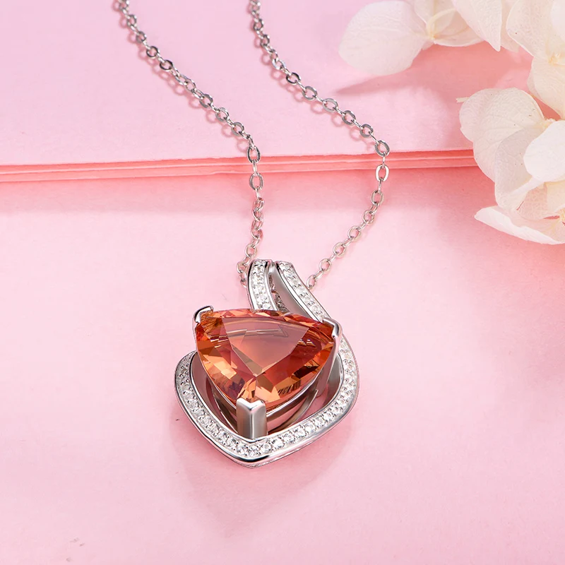Zultanite necklace heart-shaped