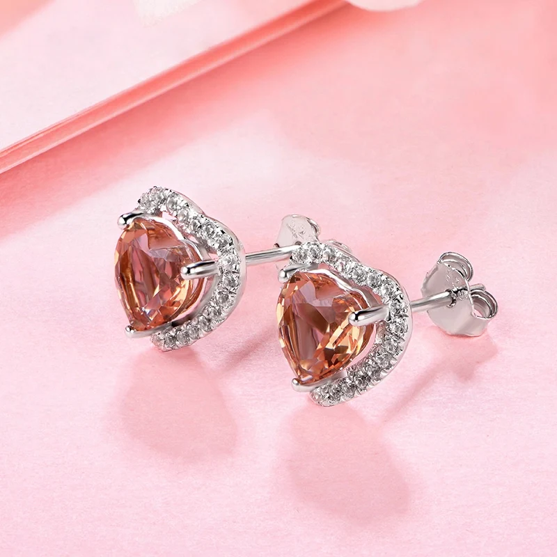 Zultanite earrings heart shape color change