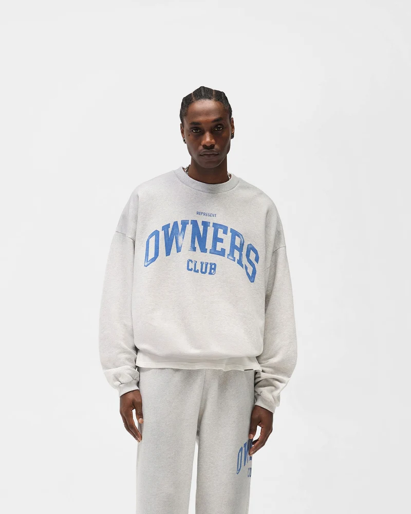 Represent Owners Club Sweater - Sprayed Ice Grey Marl
