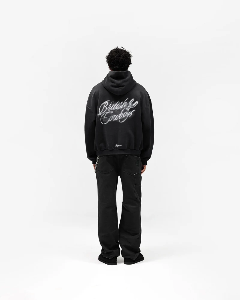 British Cowboys Hoodie - Stained Black