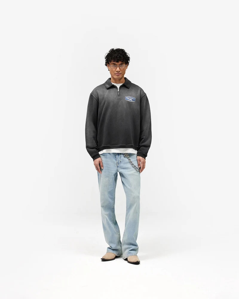 Nothing Faster Quarter Zip Sweatshirt - Stained Black