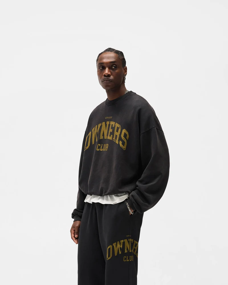 Represent Owners Club Sweater - Faded Black
