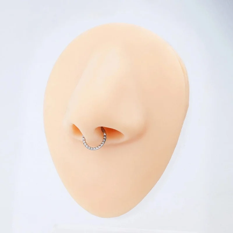 Gold nose ring 16 gauge made of titanium
