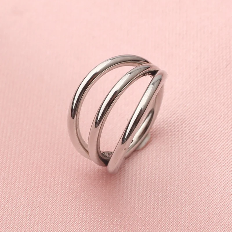 Triple helix piercing hoops titanium 16G