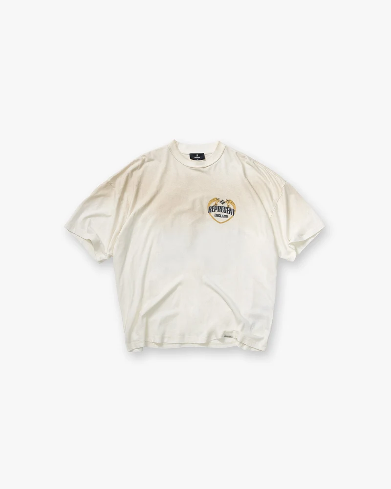 Angel Border T-Shirt - Washed Ecru