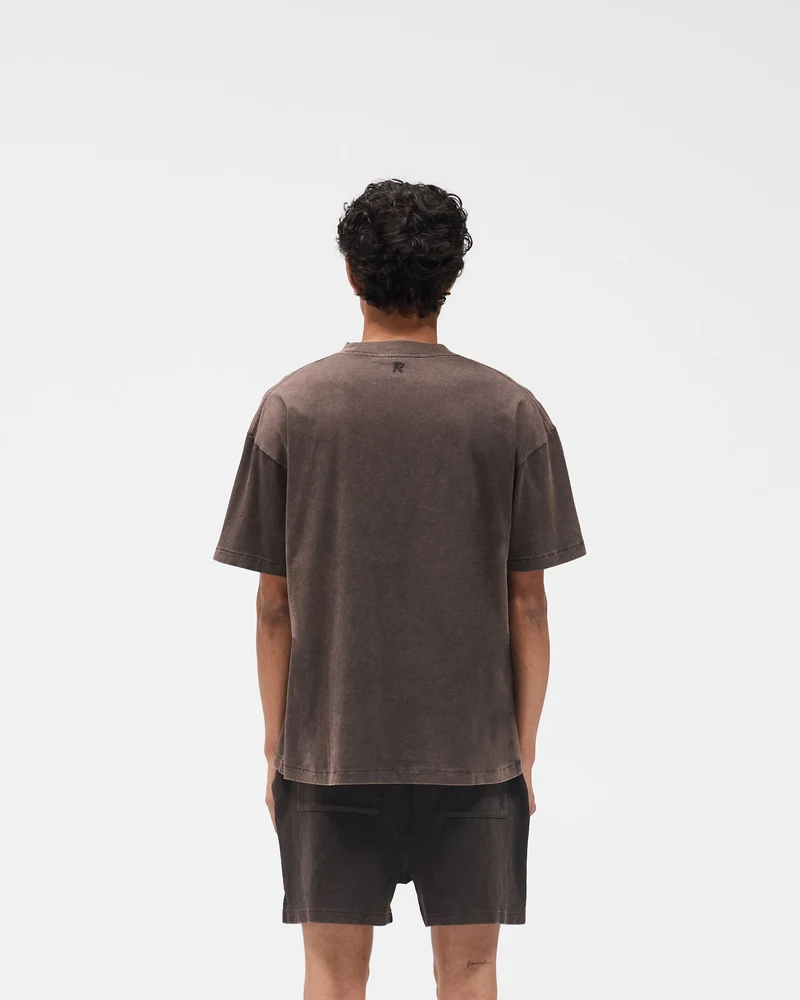Initial Oversized T-Shirt - Coffee