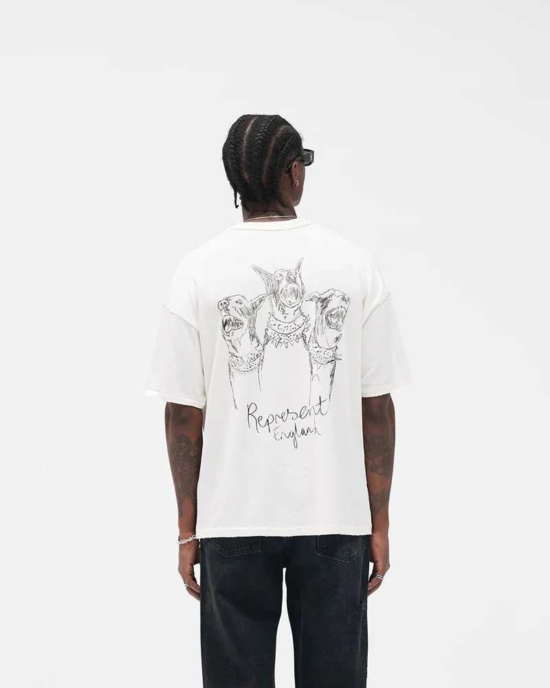 Hand Drawn Thoroughbred T-Shirt - Flat White
