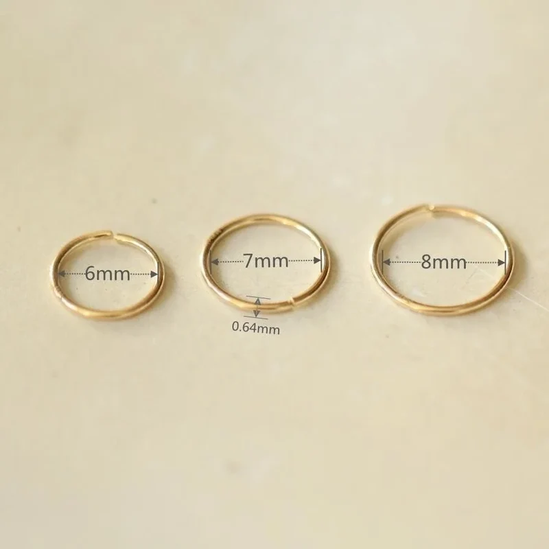 14K gold nose ring simple and minimalist