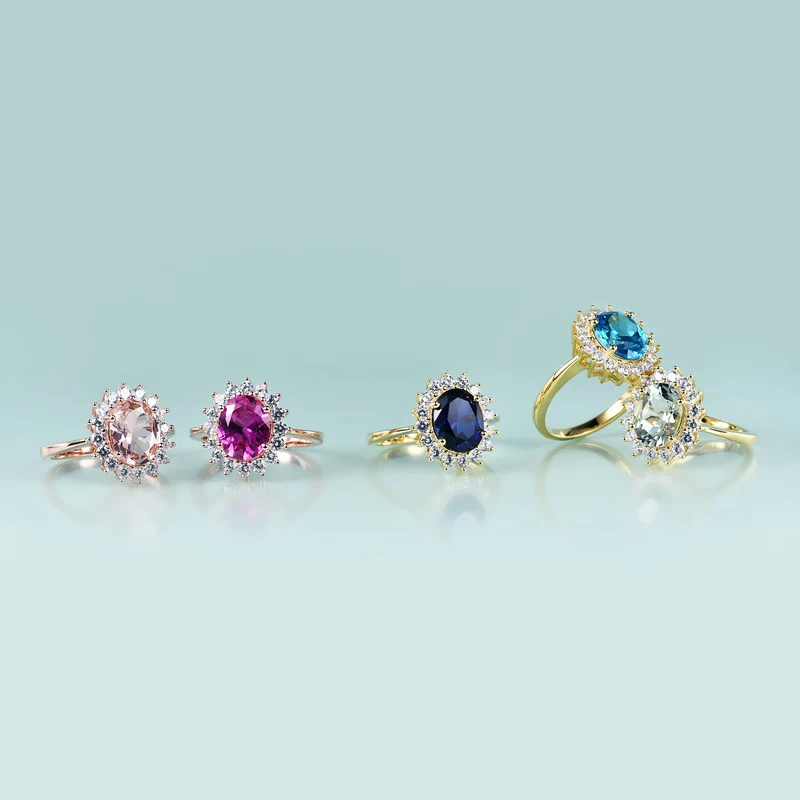 Pink morganite engagement ring Princess Diana replica ring