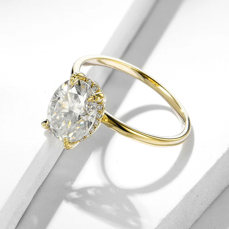 3 carat moissanite ring oval cut