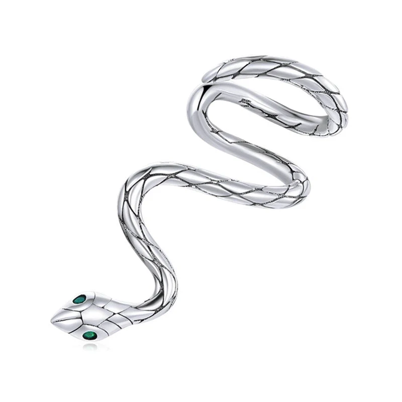 Snake ear cuff in silver