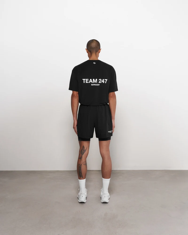Team 247 2-In-1 Shorts - Black