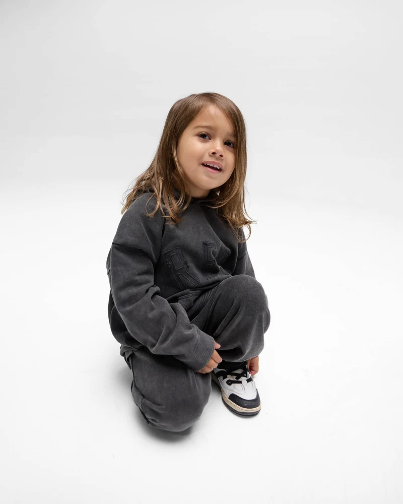 Mini Rep Applique Hoodie - Vintage Black