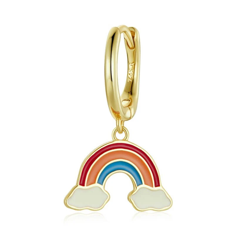 Colorful rainbow earring