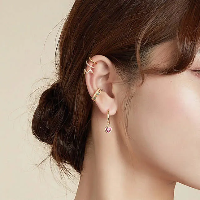 White cubic zirconia ear cuff