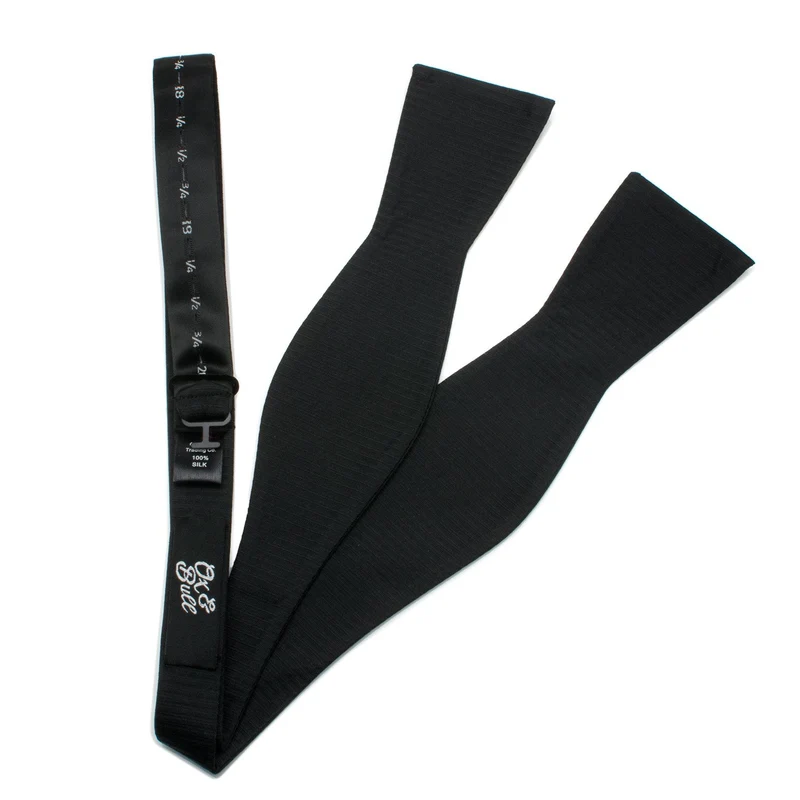 Black Formal Pinstrip Men's Bow Tie