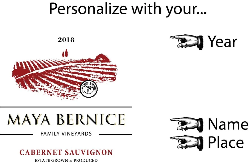 Wine Label Quarter Barrel Clock - Personalized