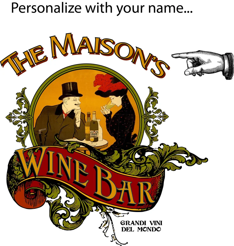 Wine Bar Too Quarter Barrel Clock - Personalized