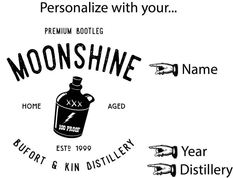 Moonshine Quarter Barrel Clock - Personalized