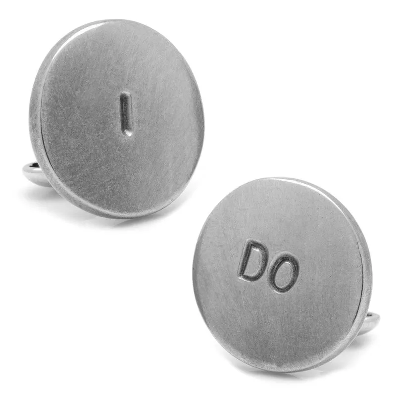 Pewter I DO Cufflinks