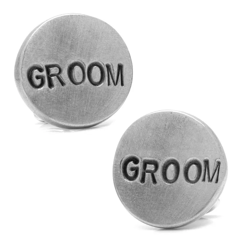 Pewter GROOM Cufflinks