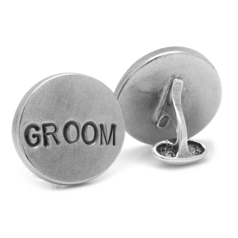 Pewter GROOM Cufflinks