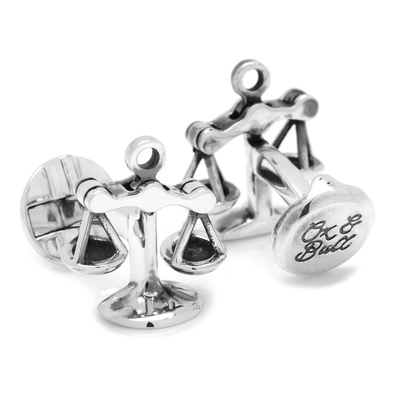 Moving Parts Scales of Justice Cufflinks