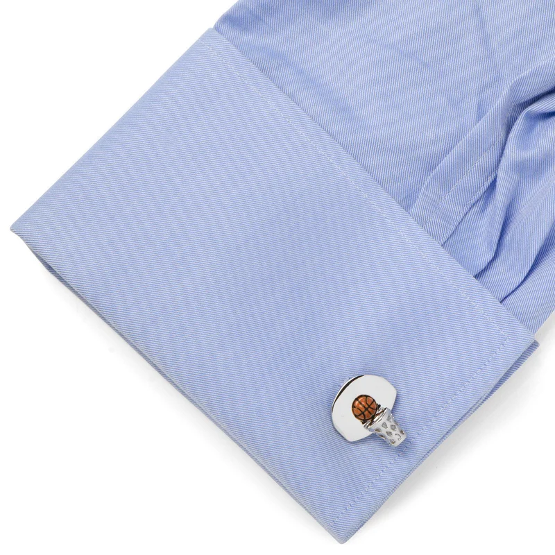 3D Basketball Hoop Cufflinks