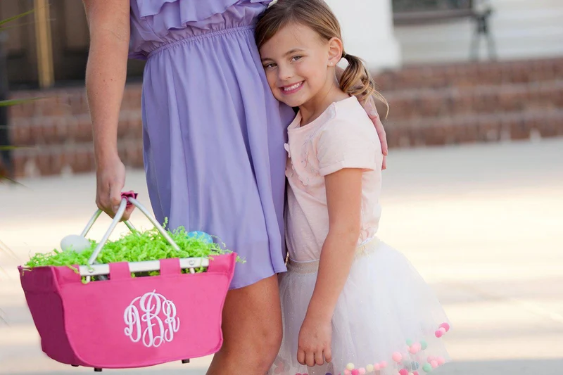 Hot Pink Mini Market Tote - Personalized
