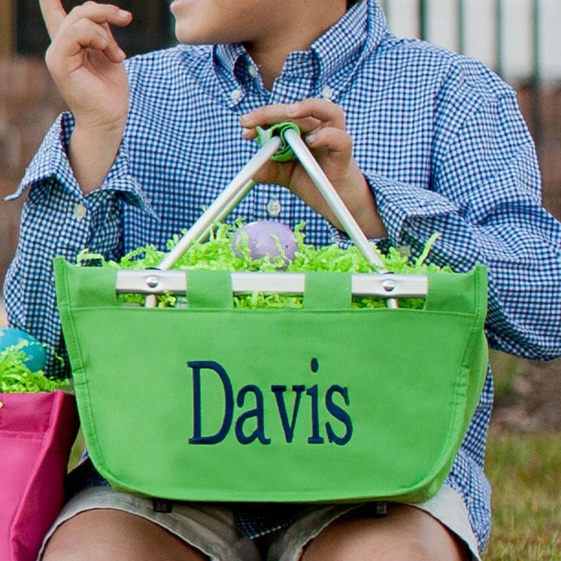 Green Mini Market Tote - Personalized