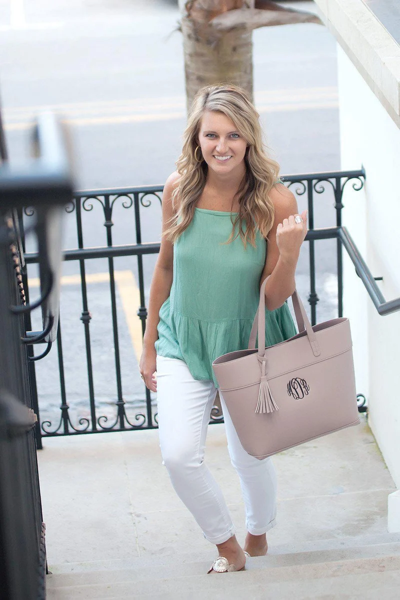 Blush Aubrey Vegan Leather Purse - Personalized