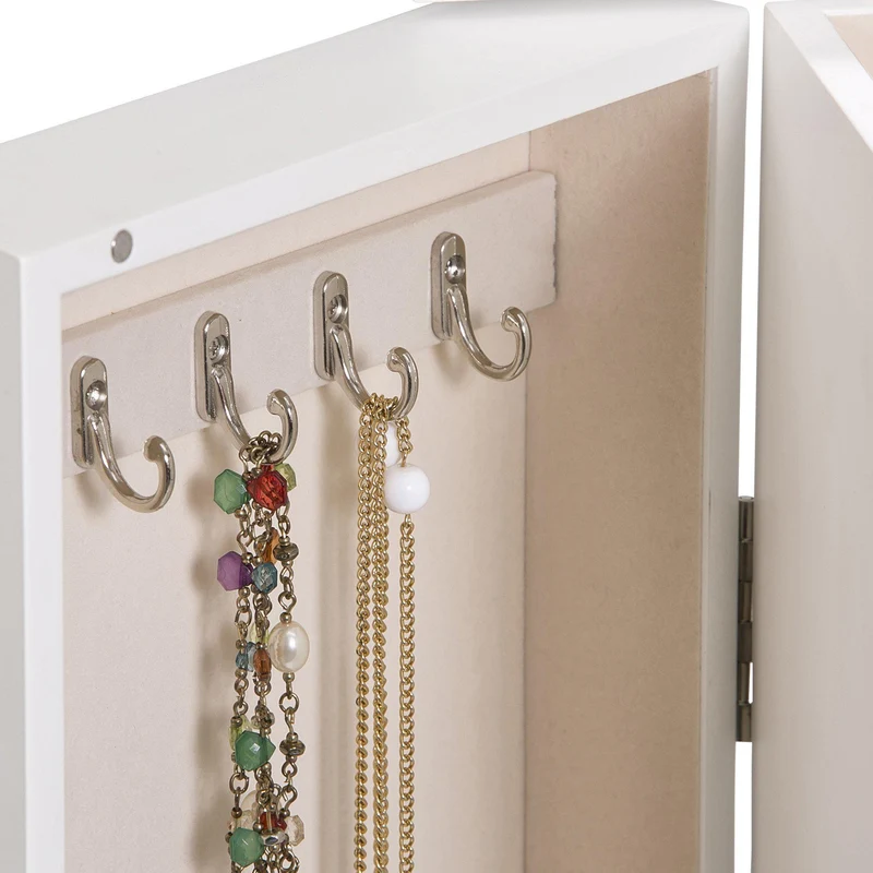 Hadley Wooden Jewelry Armoire in White