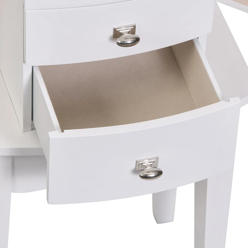 Hadley Wooden Jewelry Armoire in White
