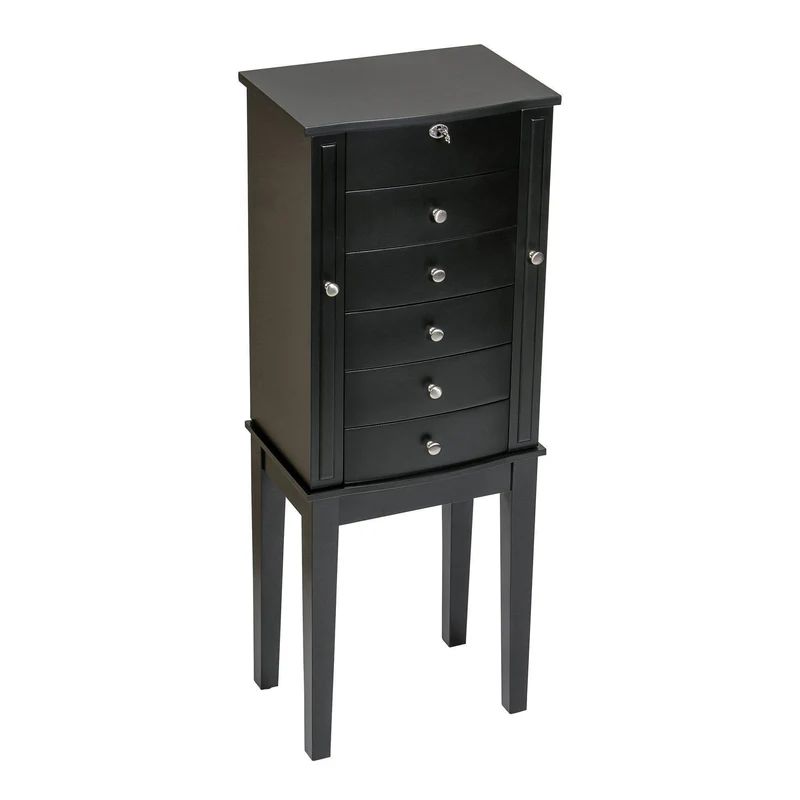 Paxton Wooden Jewelry Armoire in Java Finish