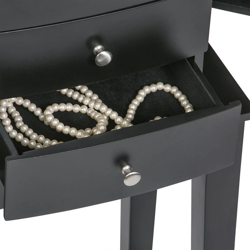 Paxton Wooden Jewelry Armoire in Java Finish