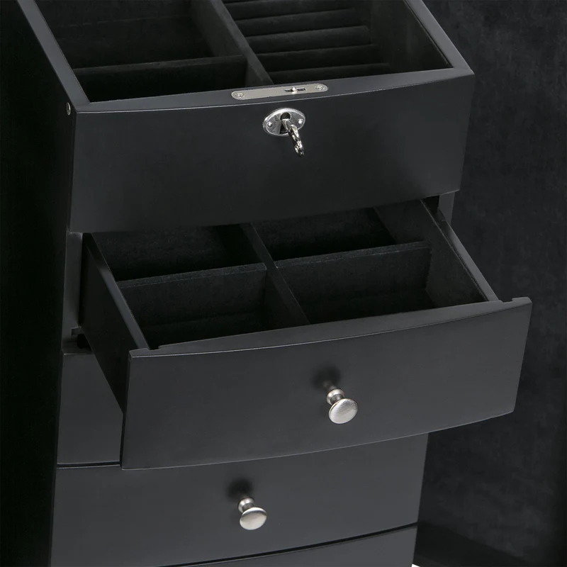 Paxton Wooden Jewelry Armoire in Java Finish