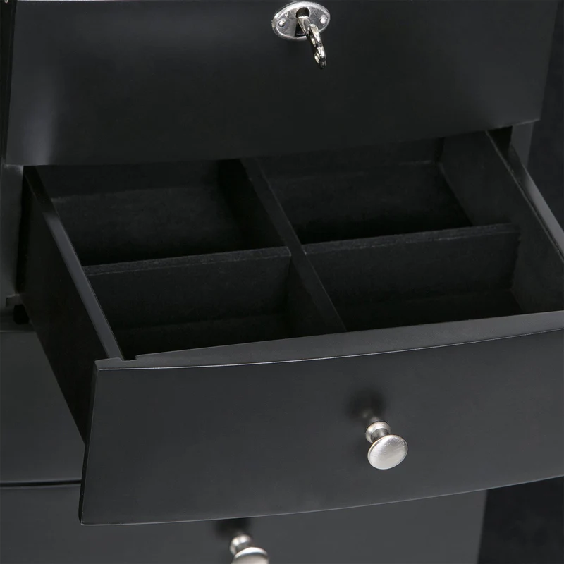 Paxton Wooden Jewelry Armoire in Java Finish