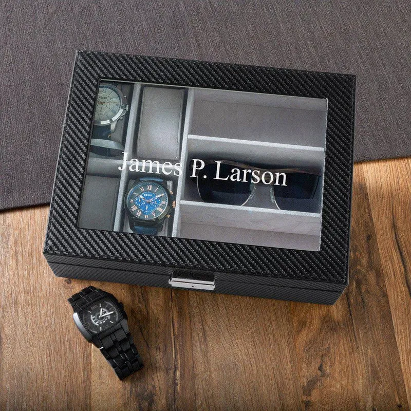 Men's Personalized Watch and Sunglasses Box