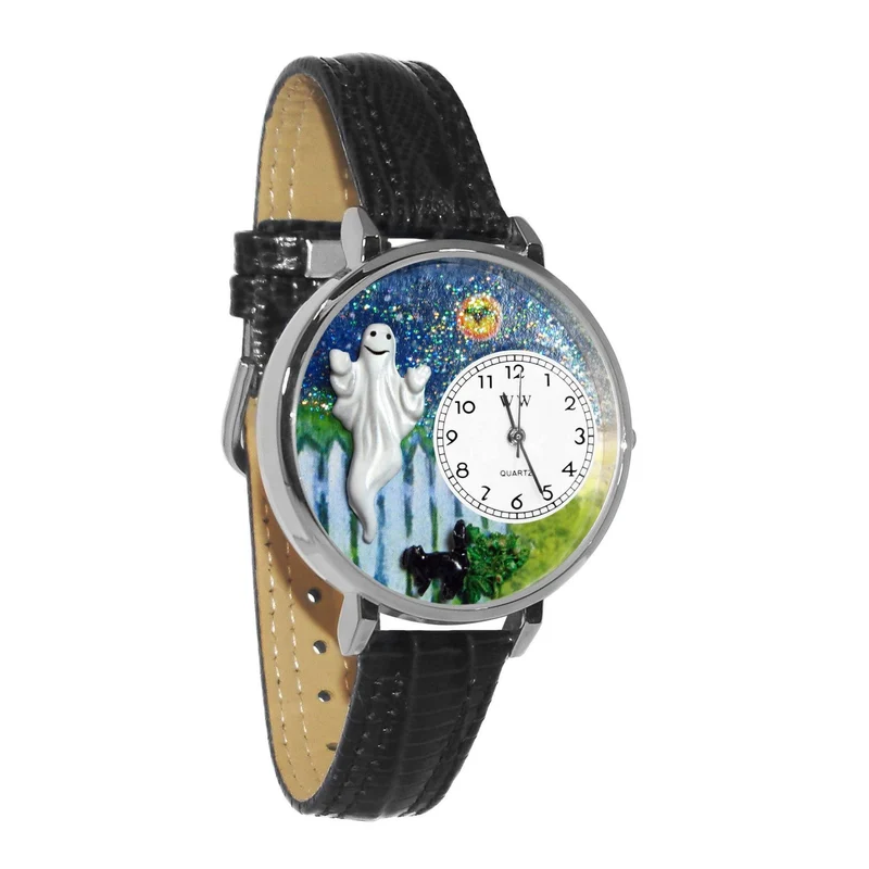 Halloween Ghost Watch in Silver (Large)