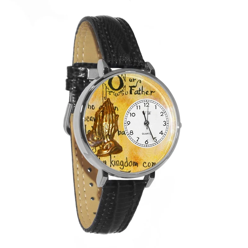 Lord's Prayer Watch in Silver (Large)