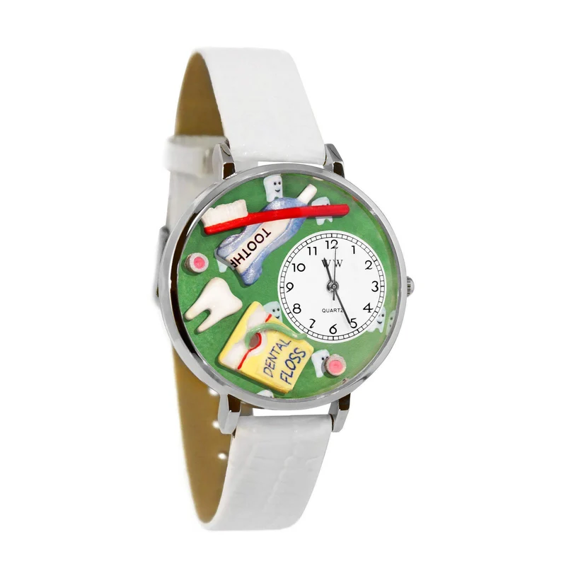 Dental Assistant Watch in Silver (Large)