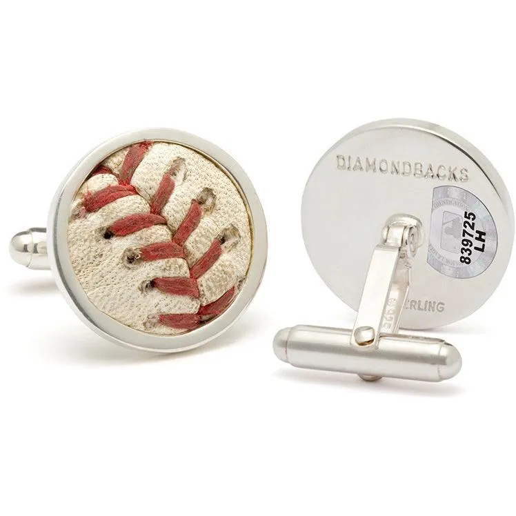Arizona Diamondbacks Authenticated Game Used Baseball Stitches Cuff Links