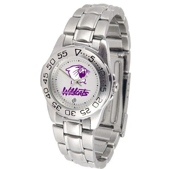 Northwestern Wildcats Ladies Steel Band Sports Watch